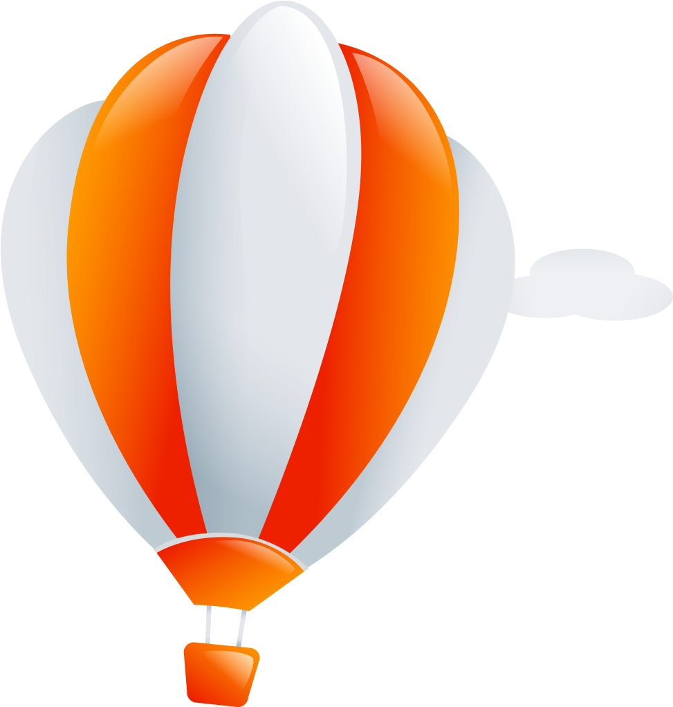 Balloon - Cartoon Parachute - Balloon (1181x1181)