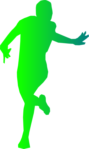 Runner Green And Blue Svg Clip Arts 354 X 592 Px - My Sport Is Your Sports Punishment Sticker (354x592)