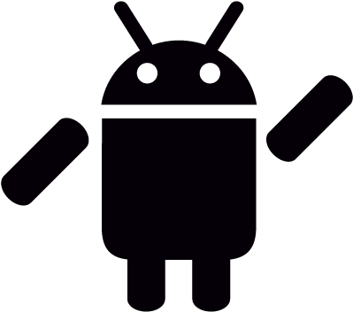 Android With Left Arm Up Vector - Android App Vector (400x400)