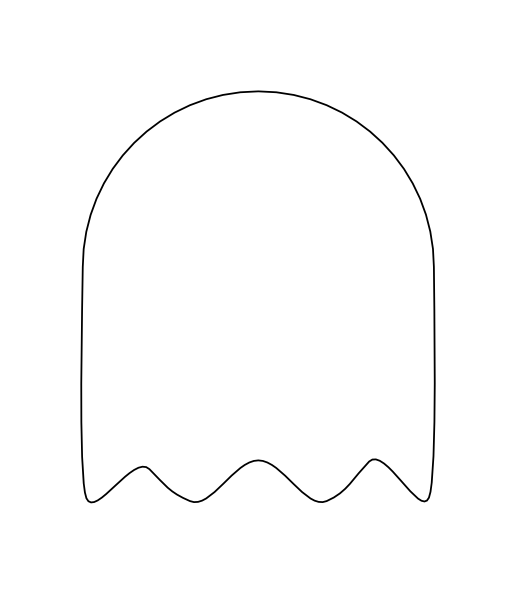 Ghost With Bag Black And White Clip Art Pictures To - Circle (516x594)