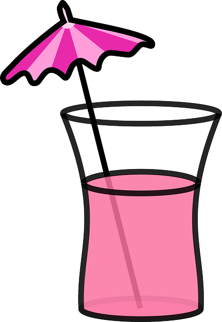 Cocktail, Beverage, Drink, Pink, Summer, Umbrella - Chasing Clues In Jimmy Choos (441x640)