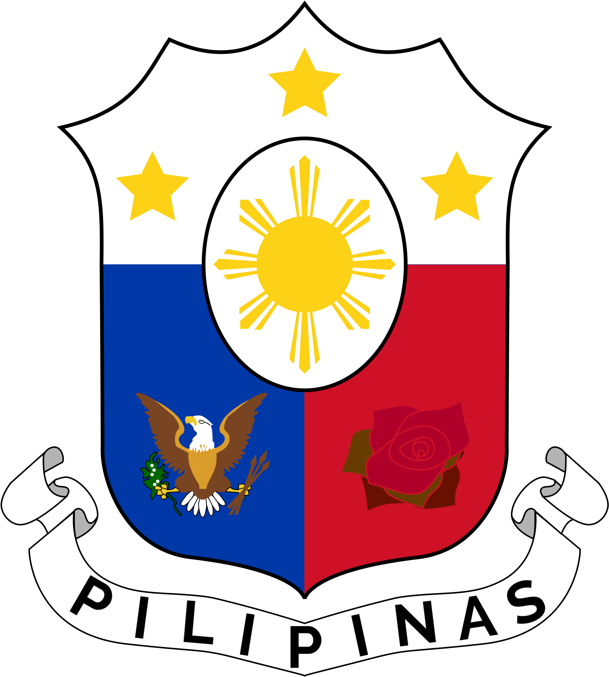 Flag Of The Philippines, Fdr Philippines Coat Of Arms - Republic Of The Philippines (2000x2219)