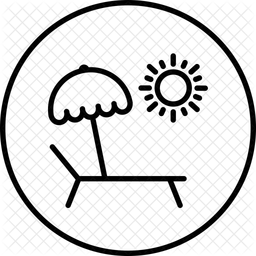 Chilling, Chill, Pool, Side, Swimming, Umbrella, Summer - Summer Icon Png (512x512)