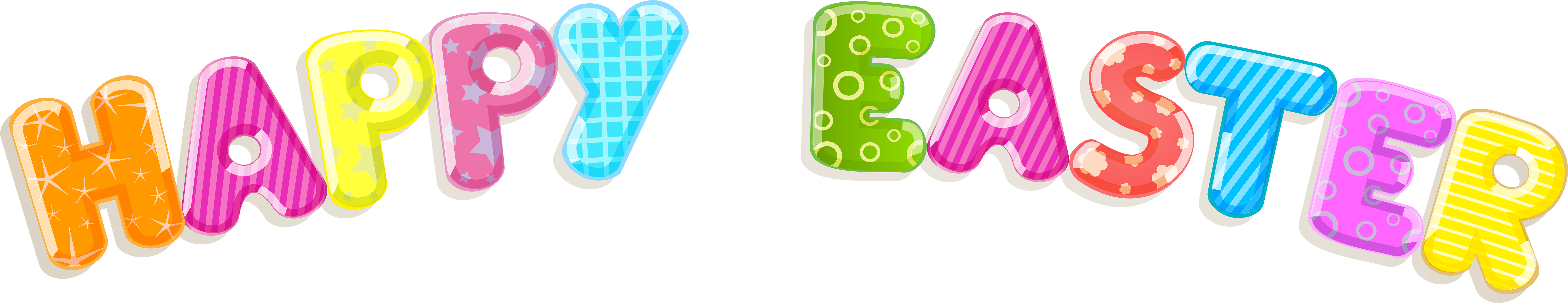 Happy Easter Clip Art - Free Clip Art Happy Easter (8000x1603)