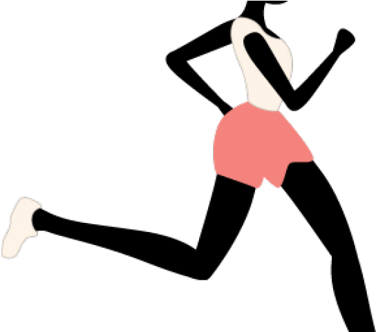 Male Runner Cliparts - Cartoon Girl Runner Png (640x480)