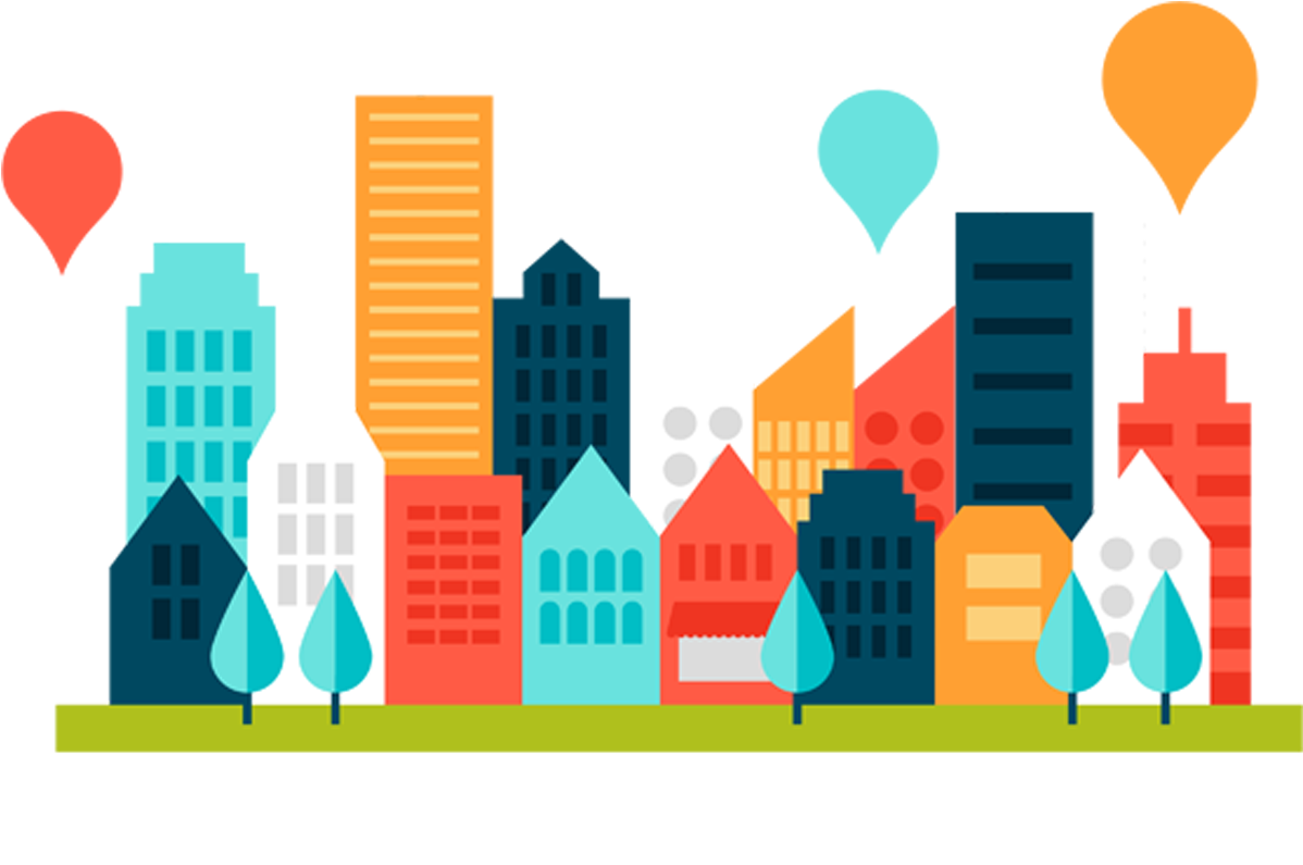Cityscape Skyline Clip Art - ภาพ เวก เตอร์ การ์ตูน ธุรกิจ (1276x1276)