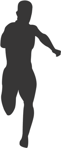 Male Athlete Running Silhouette - Runner Png Silhouette (512x512)