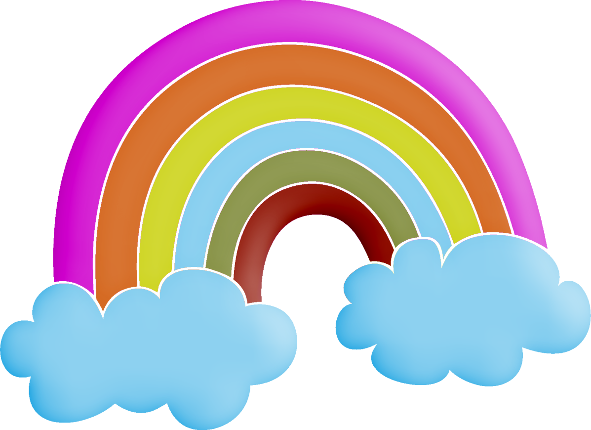 Rainbow Clip Art - Arco Iris Png Minus (1197x870)