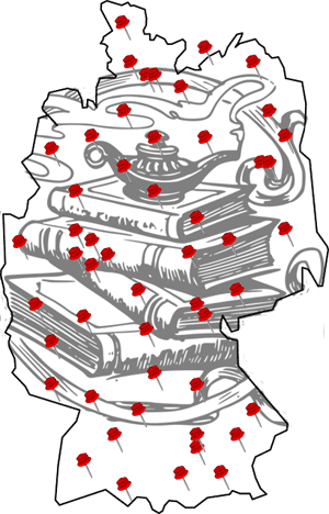 Karte Öffentlicher Bücherschränke - Illustration (300x468)