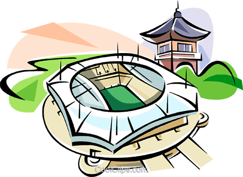 Korea Olympic Stadium, World Cup Stadium Royalty Free - Olympic Stadium Clipart (480x351)