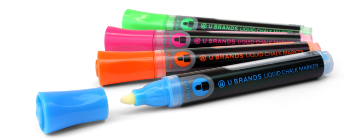 Ub Liquidchalk 3 - Liquid Dry Erase Bulletpoint Markers 4/pkg-assorted (750x750)