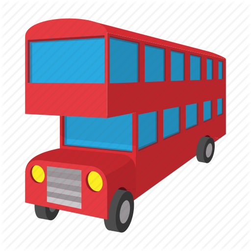 Bus Cartoon - England Cartoon Icon Png (512x512)