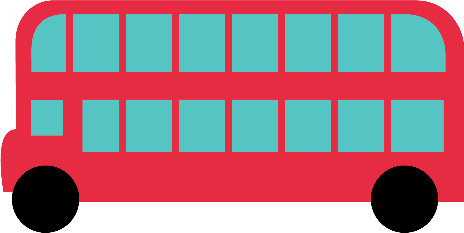 Vector Color Cartoon Bus - Portable Network Graphics (2330x2196)