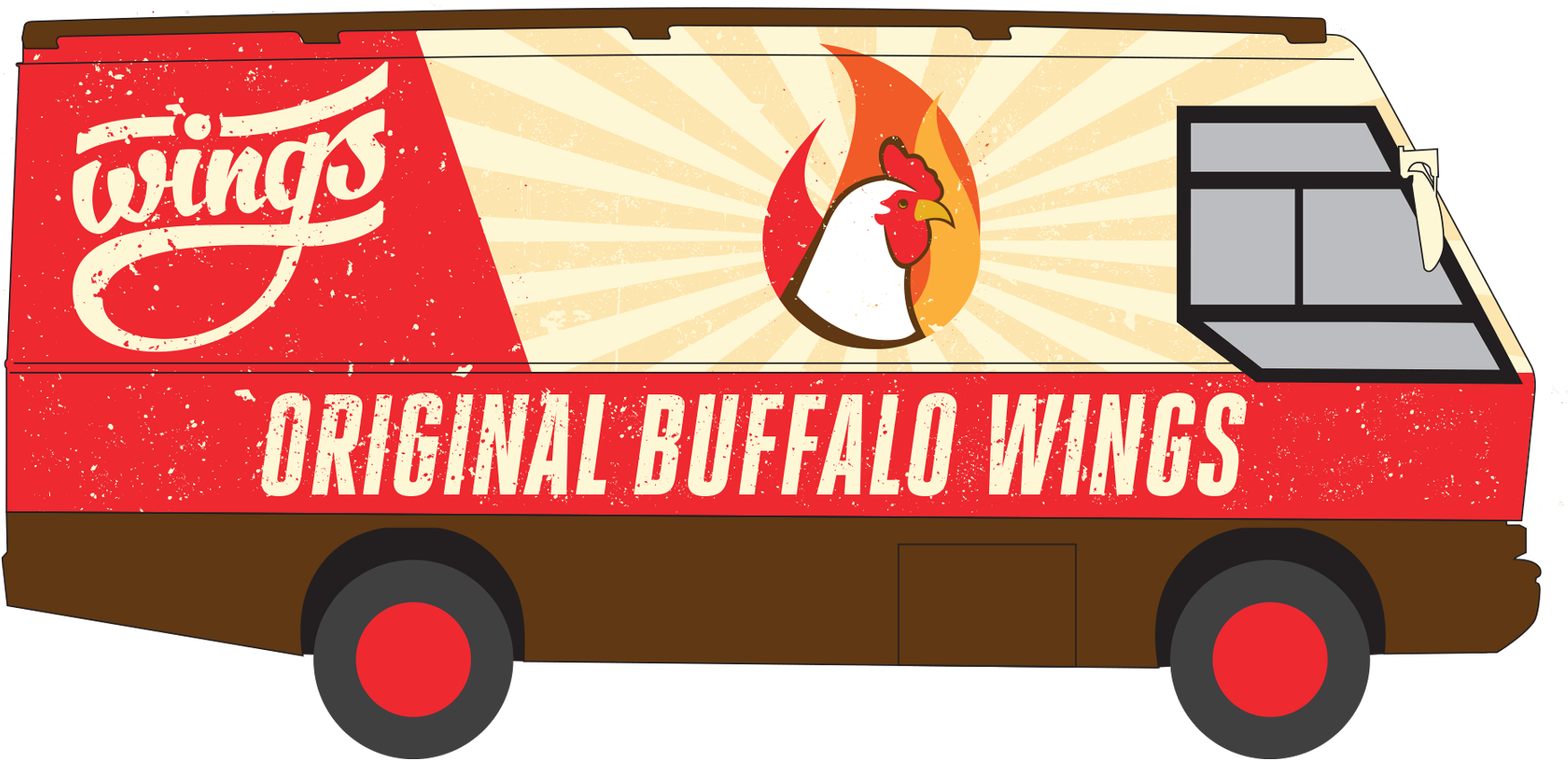 Brand Development Creative Logo Design - Original Buffalo Wings Food Truck (1880x1128)