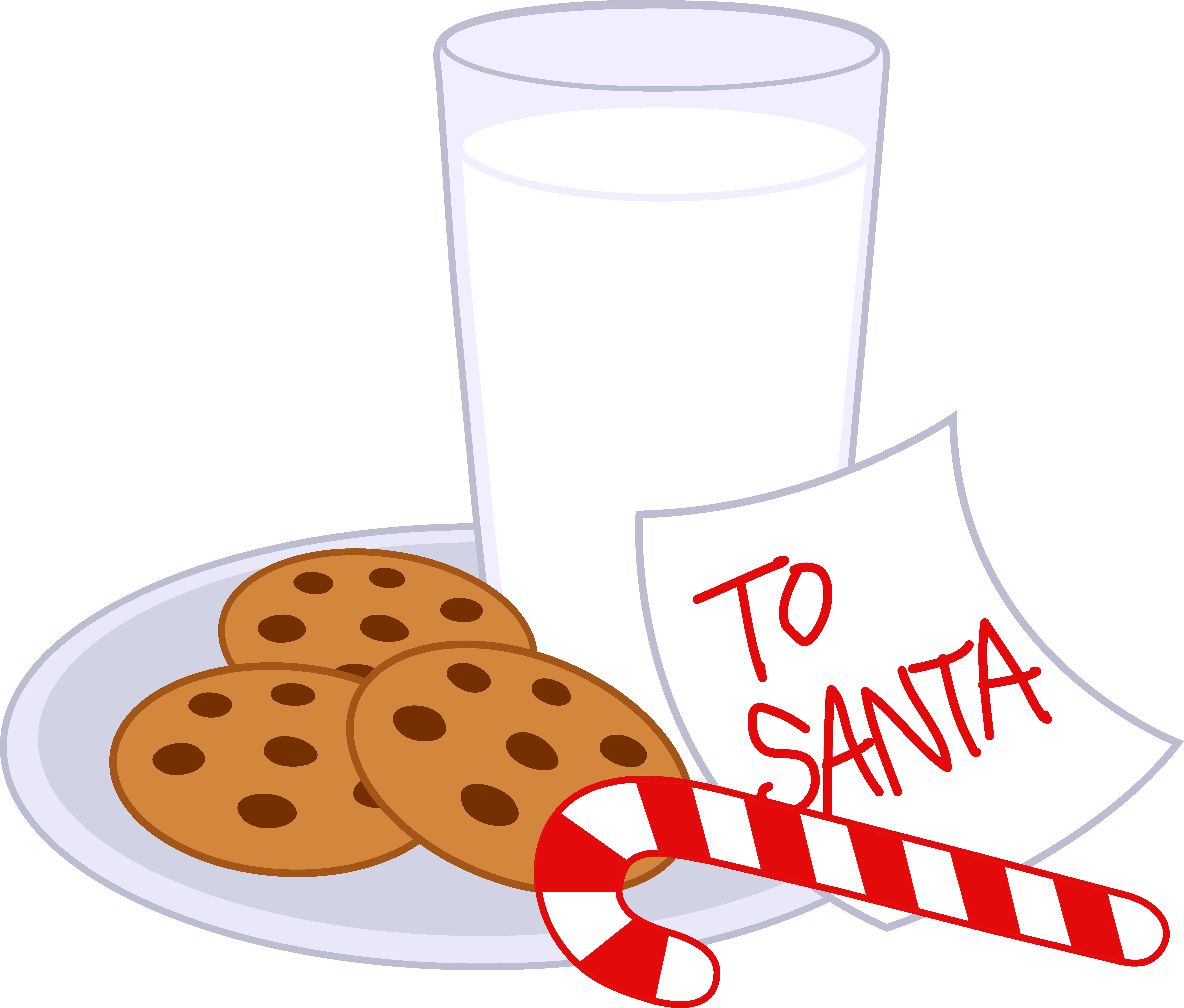 Cookies And Milk For Santa Claus - Cookies And Milk Christmas (6566x5591)