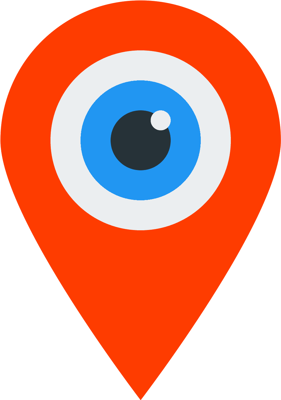 There Is A Upside Down Droplet Shape - Visit Icon (1600x1600)