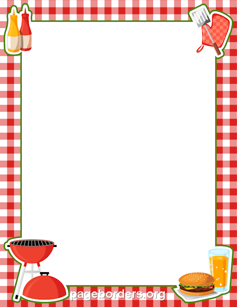 Free Food Borders - Bbq Border Clipart (470x608)