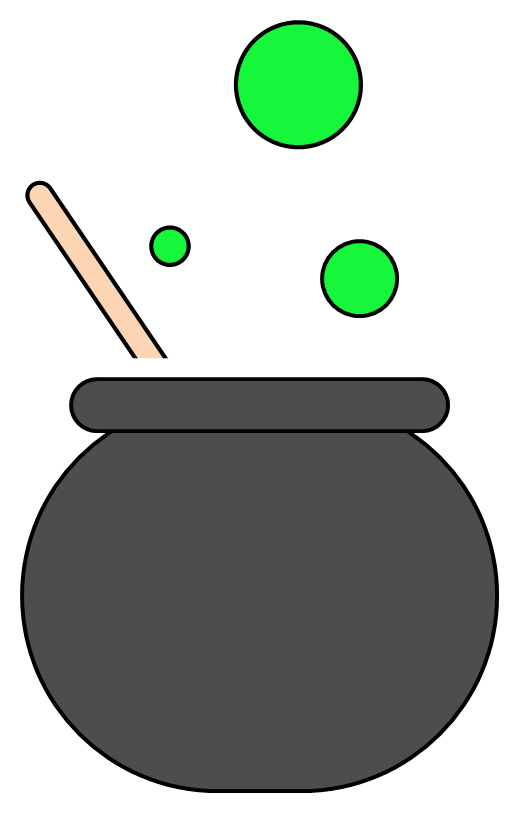 Witches Poition Pot By Kawaiismiler - Witches Pot (519x813)