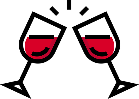 Gläser Rot Toast Wein Wein Wein Wein Wein - Wine Graphic (474x340)