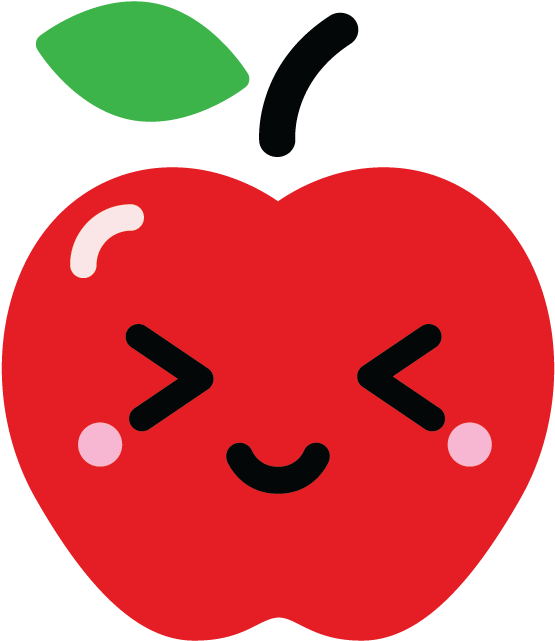 Caramel Apple Fruit Clip Art - Apple Kawaii Clipart (850x850)