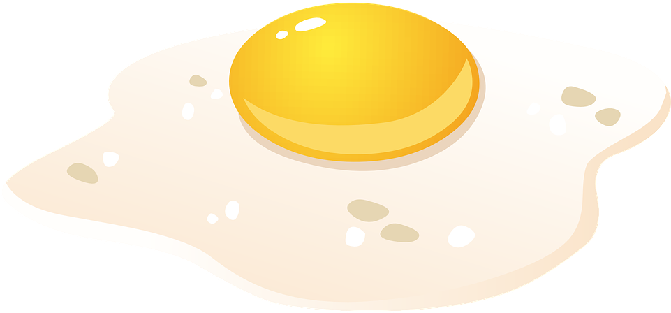 Ei, Frühstück, Dotter, Eiweiß, Braten - Fried Egg Vector Png (960x480)