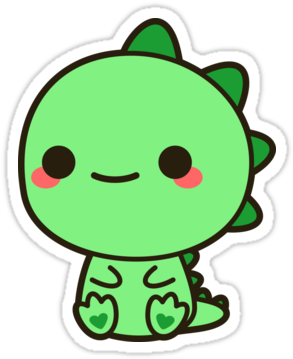 Kawaii Png - Cute Easy Dinosaur Drawings (375x360)