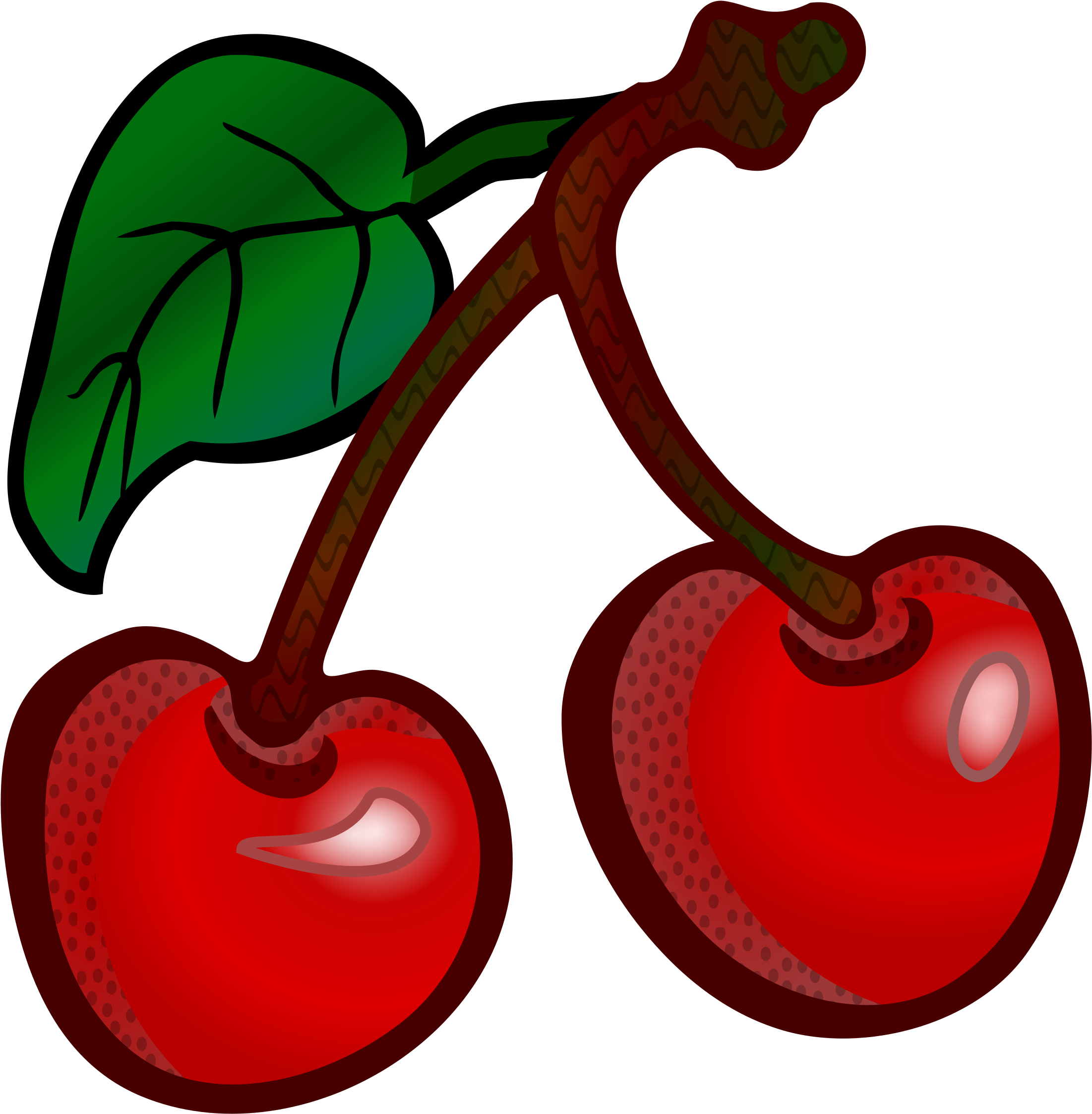 Amazing Kirsche Clipart With Kirsche - Cherries Clipart (2357x2400)