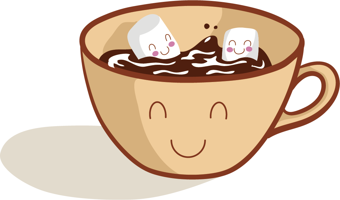 Coffee Hot Chocolate Cartoon - We Go Together Like Marshmallows & Hot Chocolate (1081x639)