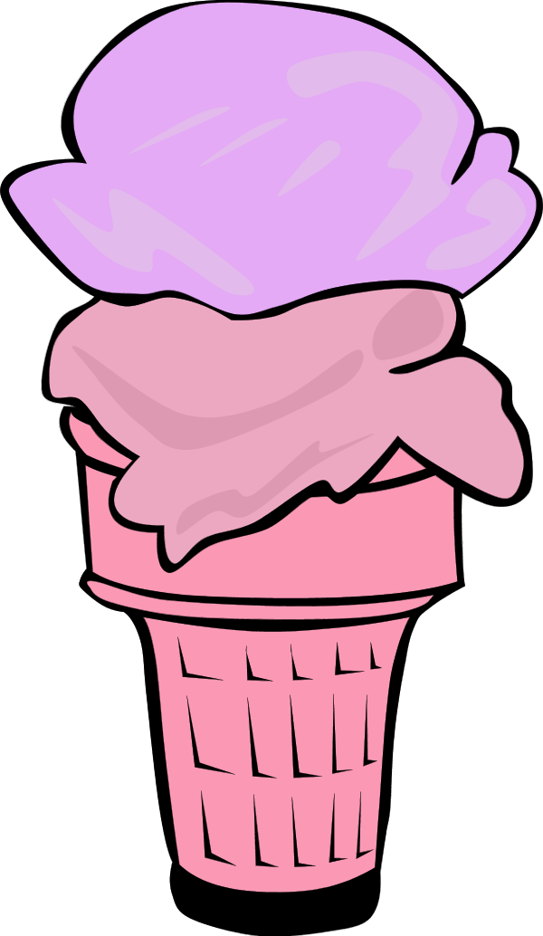 Ice Cream Cone For Fast Food Menu - Ice Cream Cone Clip Art (600x1034)