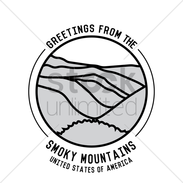 Smoky Mountains Vector Graphic Clipart - Smoky Mountains Vector Graphic Clipart (600x600)