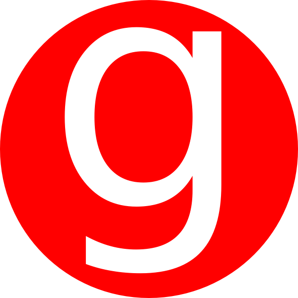 Red Rounded With G Clip Art At Clkercom Vector Online - Portrait Of A Man (600x600)