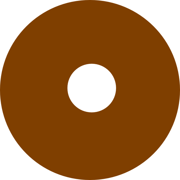 Donut Clipart Brown (600x600)