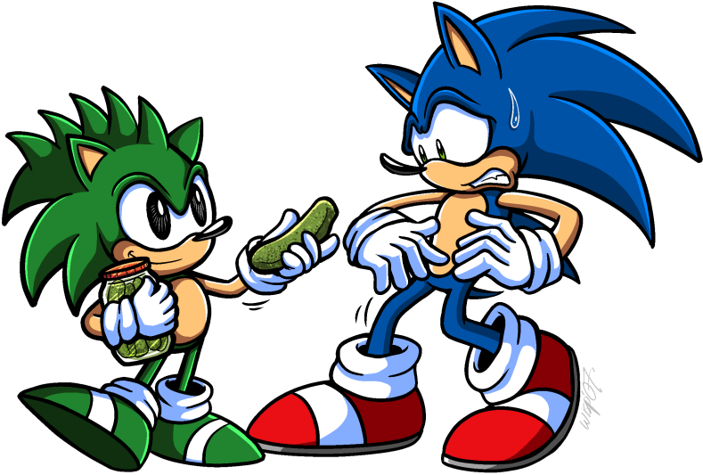 Sonic R Sonic Extreme Tails Hedgehog Pickled Cucumber - Bootleg Sonic (1000x643)