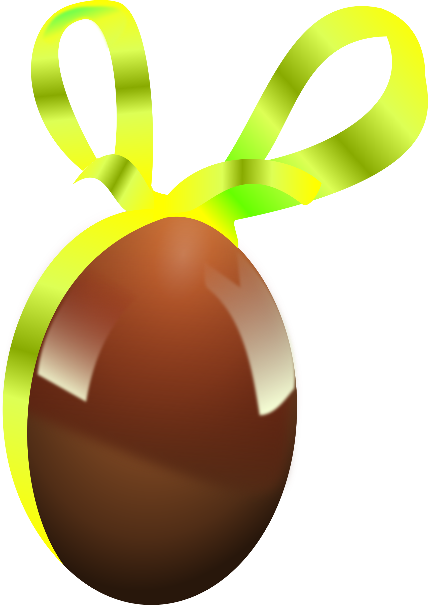 Chocolate Egg With Ribbon Clip Art At Clker - Oeuf De Paques Gratuites (1700x2400)