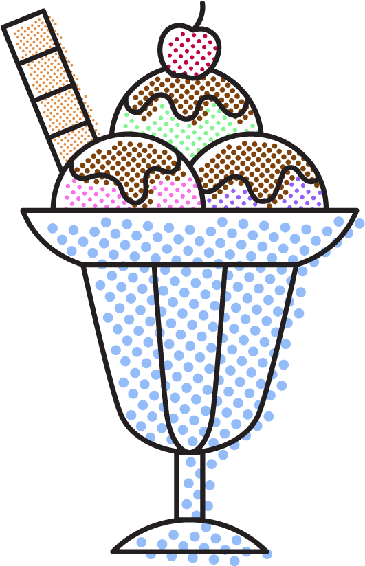 Ice Cream Sundae In Glass - Ice Cream (551x859)