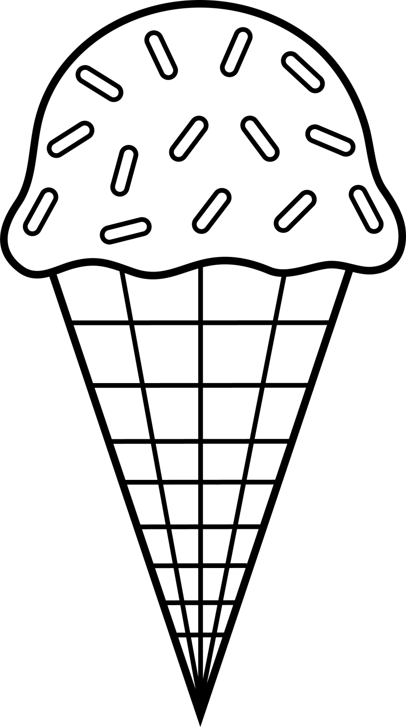 Ice Cream Clipart - Ice Cream Coloring Pages (830x1486)
