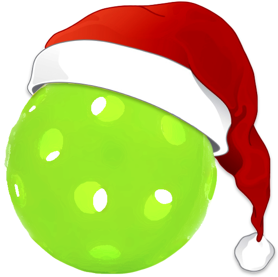 Santa Hat Pickle Ball - Illustration (601x632)