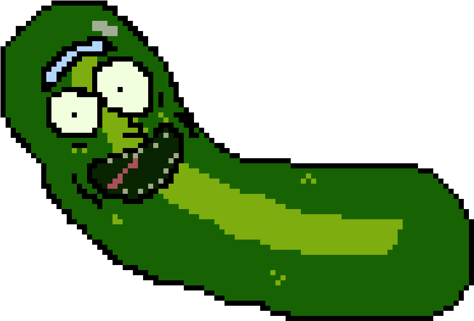 Pickle Rick - Pickle Rick Pixel Art (1160x760)