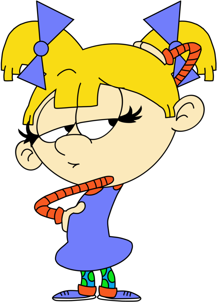 Angelica Pickles In The Loud House Style By Marjulsansil - Rugrats The Loud House (735x1087)
