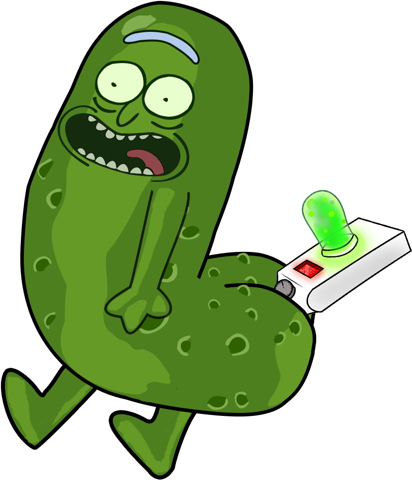 Pickle Rick Dickbutt - Pickle Rick Face Png (1280x1000)