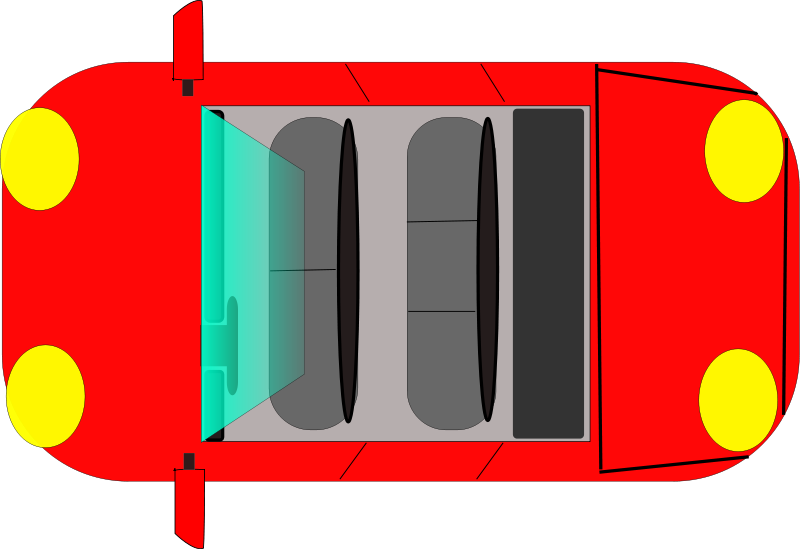Car Clipart - Truck Top View Png (800x549)