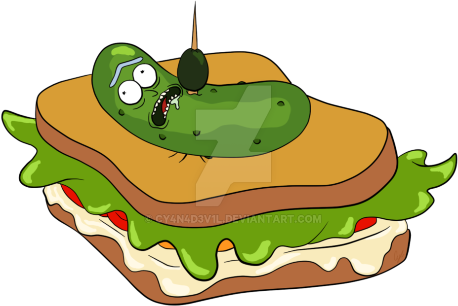 Pickle Rick Sandwich By Cy4n4d3v1l - Pickle Rick (1011x790)