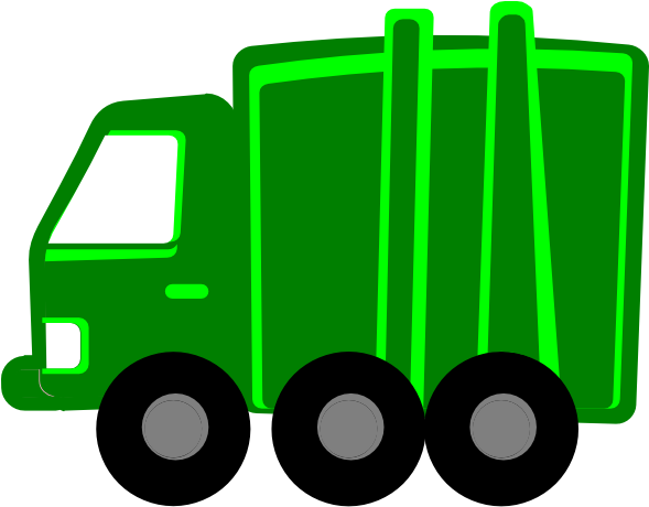 Garbage Truck Vector Art (588x596)