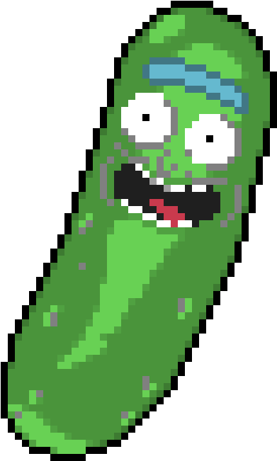Pickle Rick - Pickle Rick Pixel Art (620x660)
