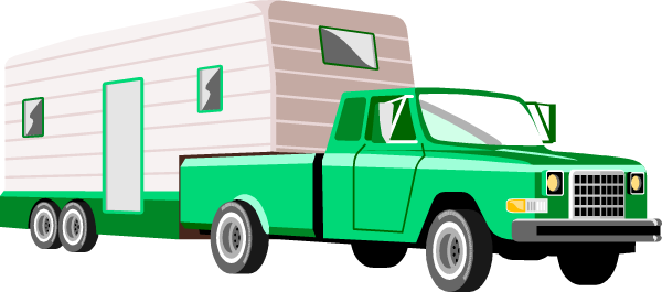 Horse - Truck And Rv Trailer Clipart (600x265)