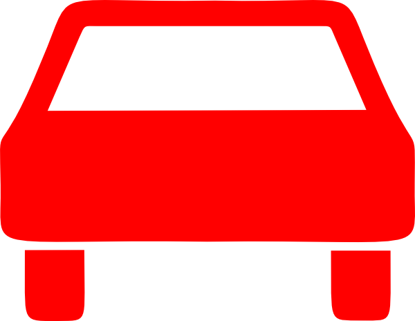 Red Car Clip Art - Red Car Silhouette Png (600x464)