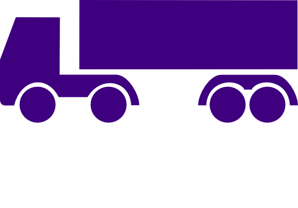 Truck Clip Art - Purple Truck Clipart (600x419)