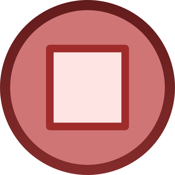 Red Stop Button Plain Icon Png Clip Art - Portrait Of A Man (600x600)