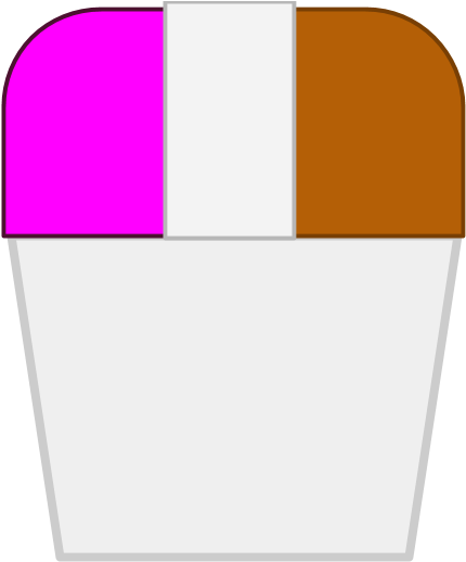 Neapolitan Ice Cream Body - Object Shows Ice Cream (449x538)