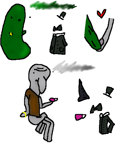 Pickle And Squidward Ref By B33pm33p - Pickle And Squidward Ref By B33pm33p (500x500)